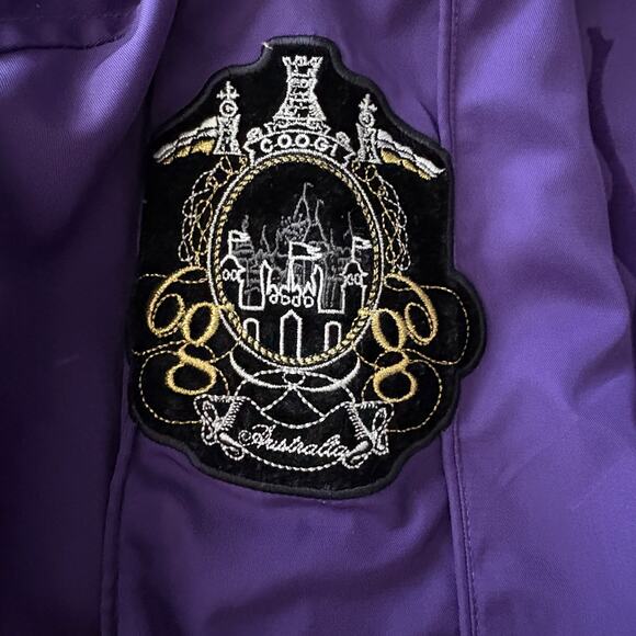 COOGI Purple Embroidered Track Jacket XXXL Rare Castle Crest Australia - Picture 5 of 10